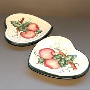 Set of 2 Vintage Handmade Cookie Plates